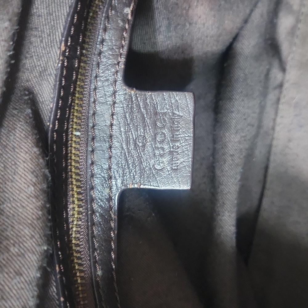 GUCCI Jolicoeur Tote From The Sherry Line With GG Signature Web Stripe Brown/Tan - Picture 10 of 16